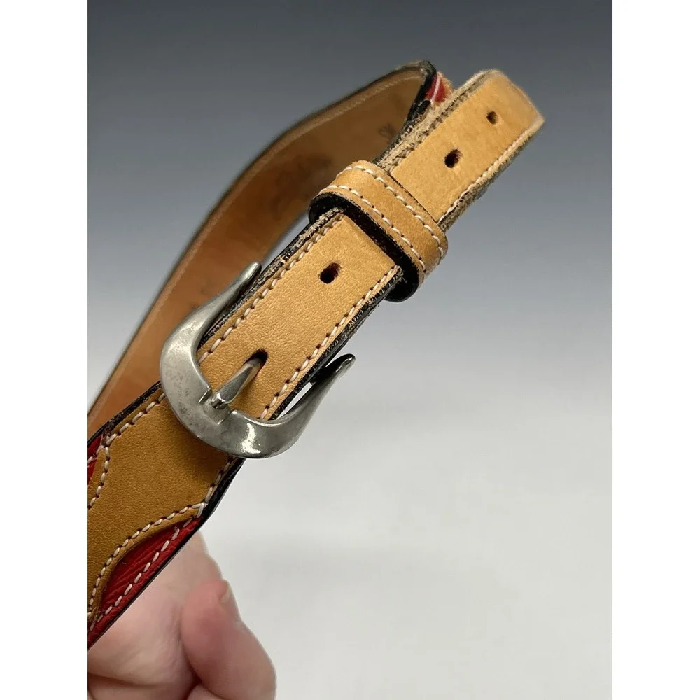 Janie Fricke Collection by circle Y Leather SM‎ Belt Vintage 80's Rodeo Snake